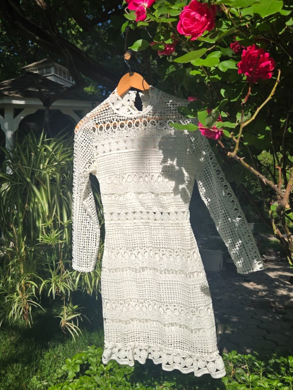 Long sleeve white lace mini dress from Two Sisters NWT!! - Picture 4 of 14